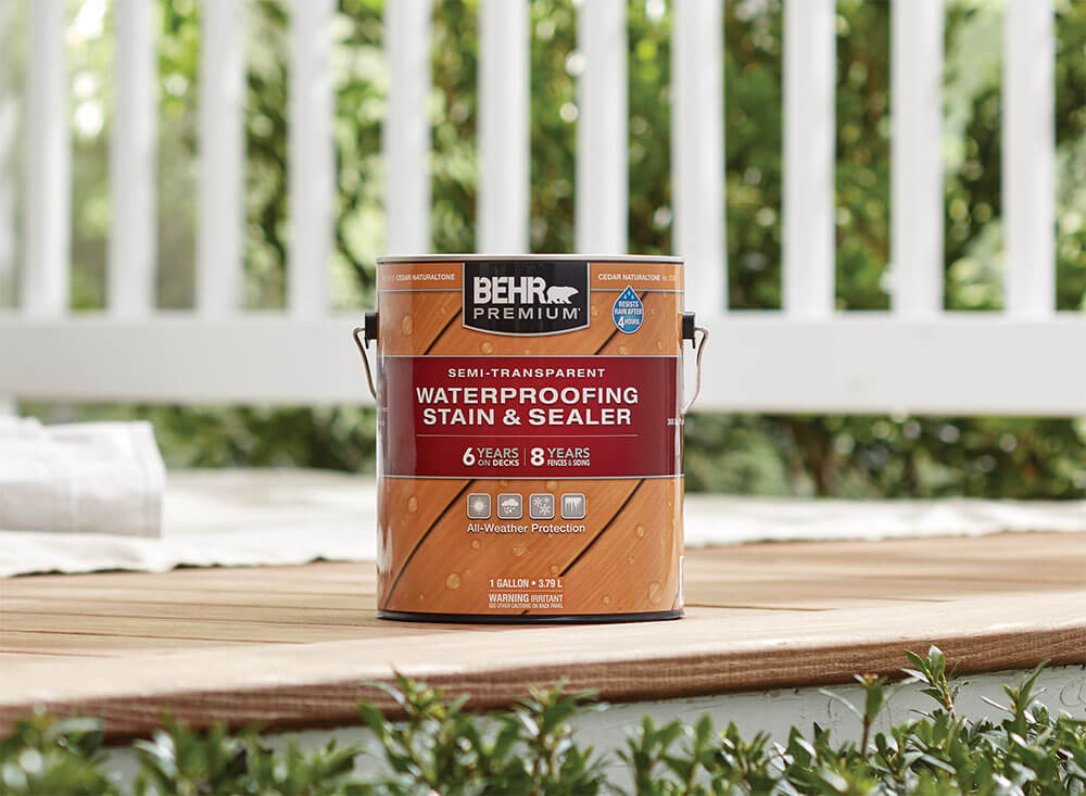 BEHR DECKplus 1 gal. #ICC-77 Sage Green Solid Color Waterproofing Exterior  Wood Stain 21301 - The Home Depot