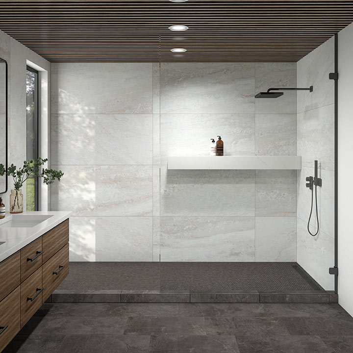 Single Beveled Specialty 6 in. x 73 in. Polished Engineered White Marble Look Threshold Tile (6.09 ln. ft./Each) Single Beveled Specialty 6 in. x 73 in. Polished Engineered White Marble Look Threshold Tile (6.09 ln. ft./Each)