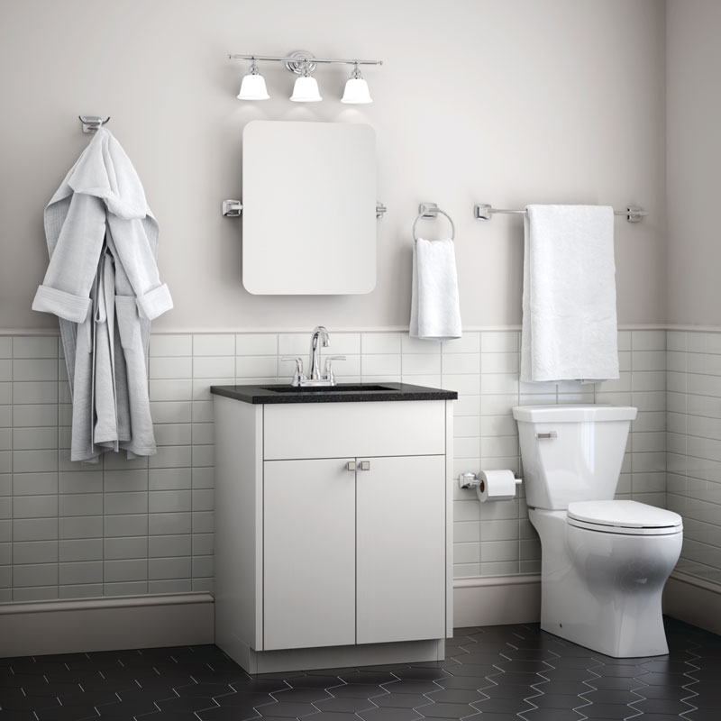 Stainless Steel - Black - Towel Bars - Bathroom Hardware - The Home Depot